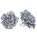 Boucles d&#39;oreille en fleur 925 bijoux en argent sterling en gros